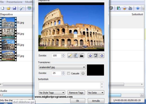 Guida DVD Slideshow GUI - Come creare gallerie di immagini con scritte effetti speciali e musica sottofondo
