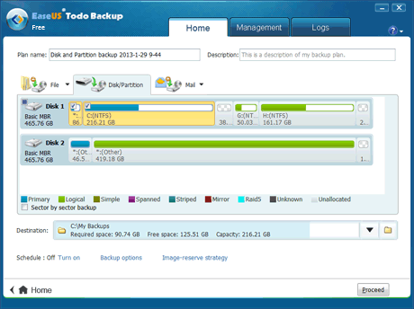 EaseUS ToDo Backup free - Download miglior programma gratis per backup Windows